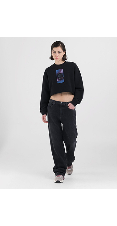 クロップドコットンフリース 詳細画像